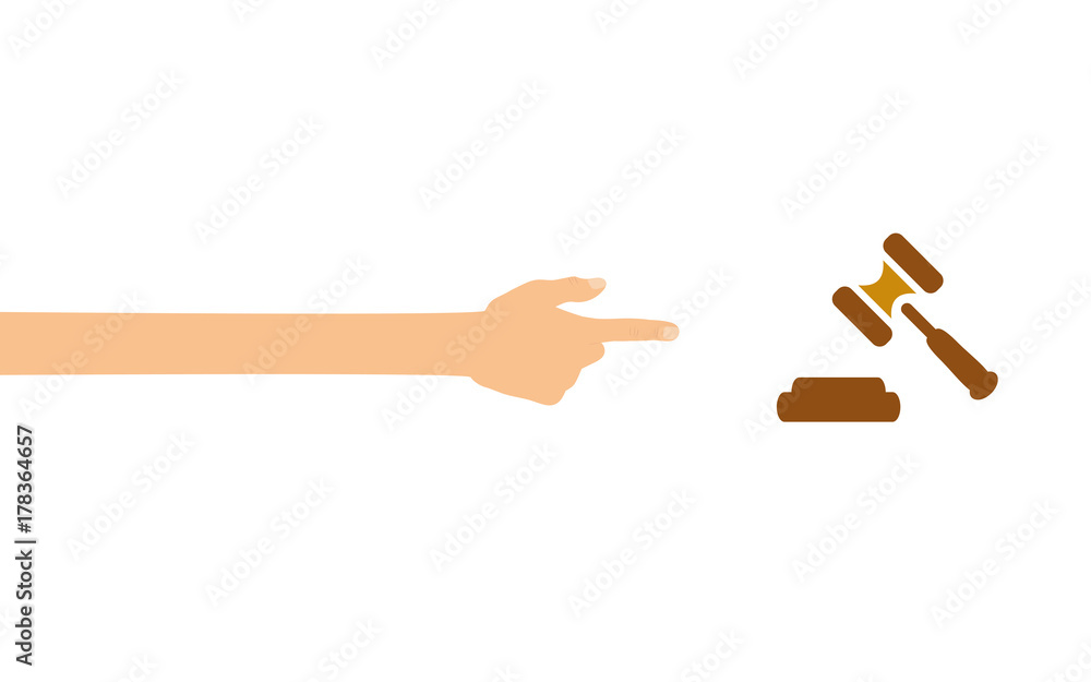 Hand tippt auf Smartphone mit App - Anwalt