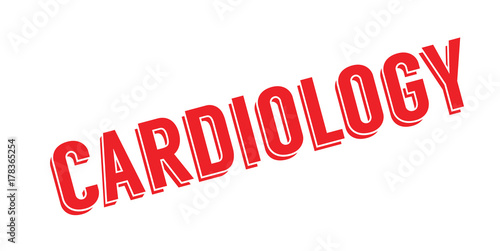 Cardiology rubber stamp. Grunge design with dust scratches. Effects can be easily removed for a clean, crisp look. Color is easily changed.