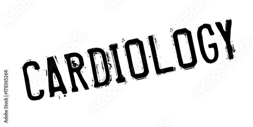 Cardiology rubber stamp. Grunge design with dust scratches. Effects can be easily removed for a clean, crisp look. Color is easily changed.