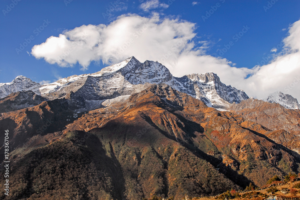 Nepal Kongde ri mountain peak Khumbu valley