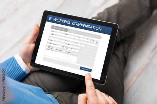 Man applying for workers compensation photo