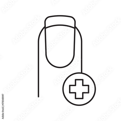 Healthy fingernails linear icon