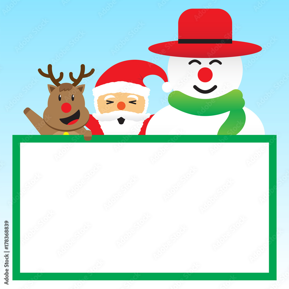 Merry Christmas - Three Friends And White Board