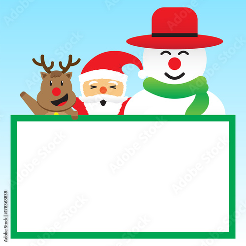 Merry Christmas - Three Friends And White Board