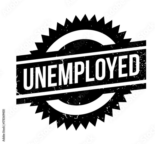 Unemployed rubber stamp. Grunge design with dust scratches. Effects can be easily removed for a clean, crisp look. Color is easily changed.