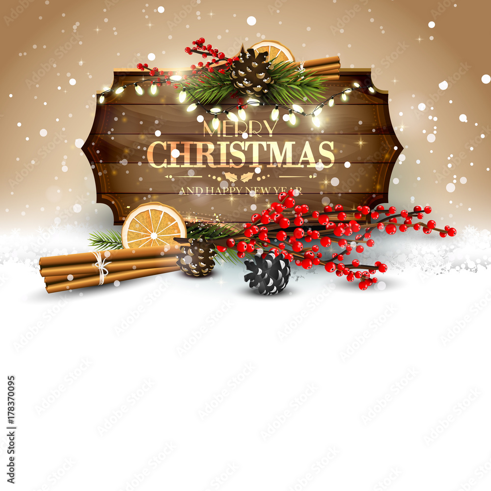 Christmas traditional greeting card