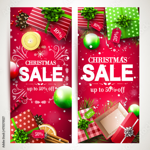 Modern Christmas sale headers