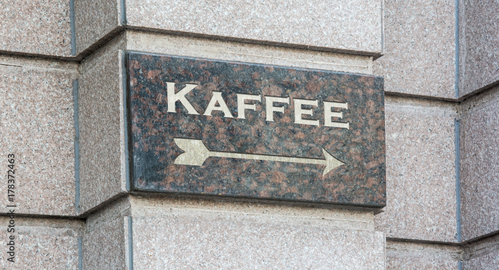 Fototapeta premium Schild 204 - Kaffee