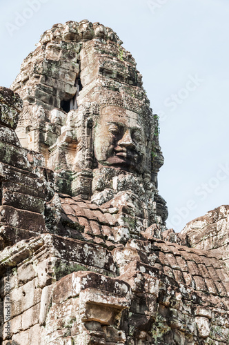 The Bayon temple in the Khmer Angkor complex  Cambodia  South East Asia.