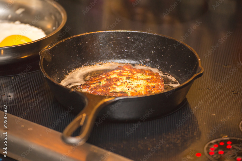 Frying Potatoes in Cast Iron Pan Frying Potatoes in Cast Iron Pan