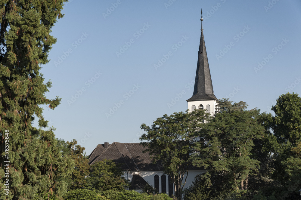 Near the Baroque Augustusburg Castle is one of the first important creations of Rococo in Bruhl near Bonn, North Rhine Westphalia - Germany.