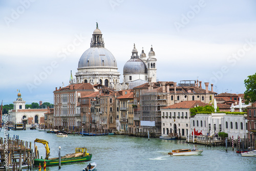 The Grand Canal and the Basilica of Santa Maria della Salute, Venice, Italy