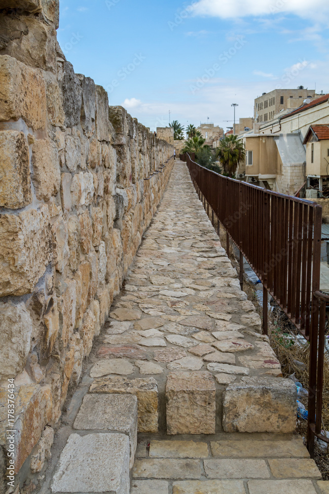 The walls of the Old City of Jerusalem, Israel