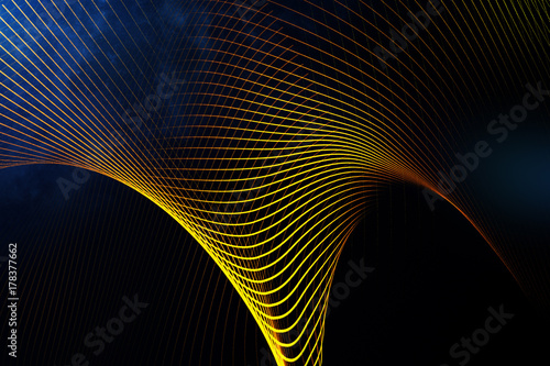 Digital yellow wave background © peshkova