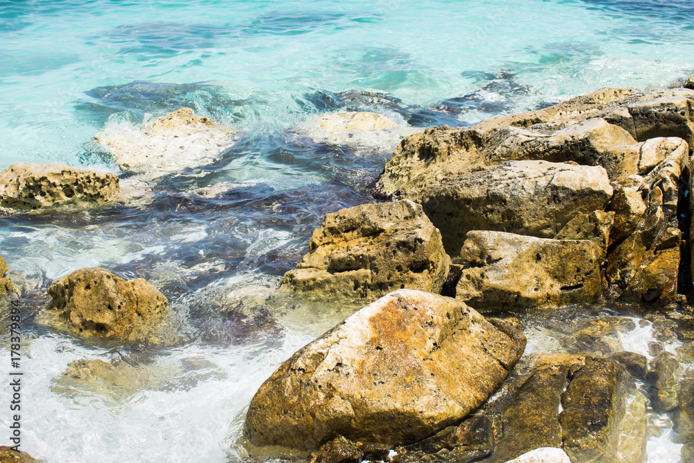 Shore rocks at Aegean Sea