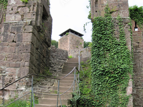 ruine hinterburg über neckarsteinach photo