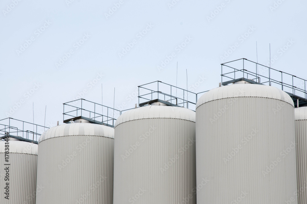 Production. Industrial buildings in the blue sky
Production. Industrial buildings in the blue sky