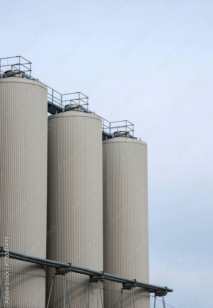 Production. Industrial buildings in the blue sky
Production. Industrial buildings in the blue sky