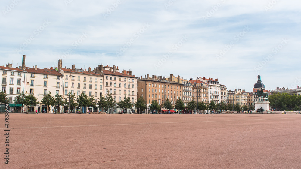 Lyon in France, place Bellecour, beautiful place in the center
