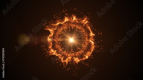 Abstract Burst of Fire, plasma concept background, intergalactic supernova.  Graphical Resource photo
