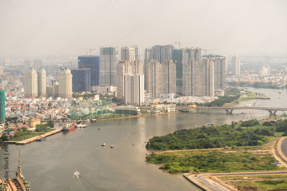 Aerial view of Ho Chi Minh City (former Saigon) Aerial view of Ho Chi Minh City (former Saigon)