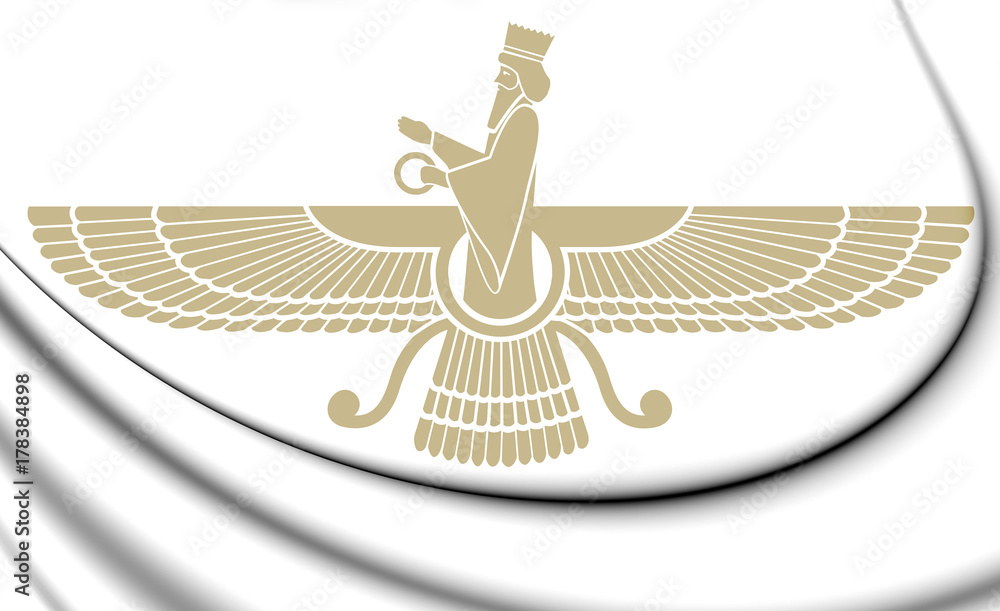 3D Faravahar symbol. Stock Illustration | Adobe Stock