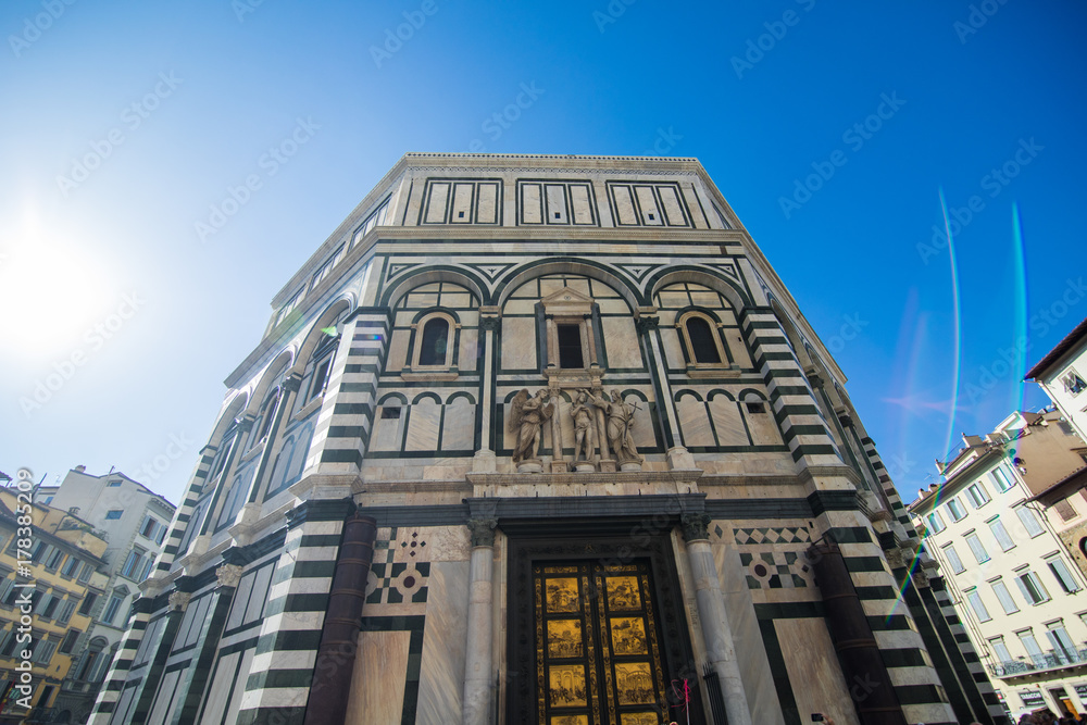 Florence, Italy - October, 2017. Cathedral Santa Maria del Fiore in Florence, Italy. Tourist point of destination.