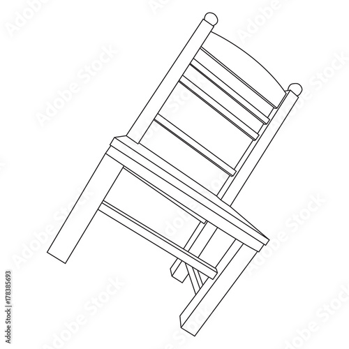 Monochrome image of an old chair