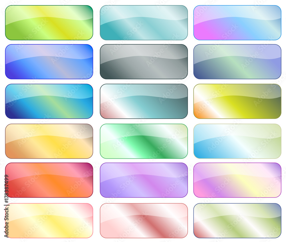 Colorful button collection over white background Colorful button collection over white background