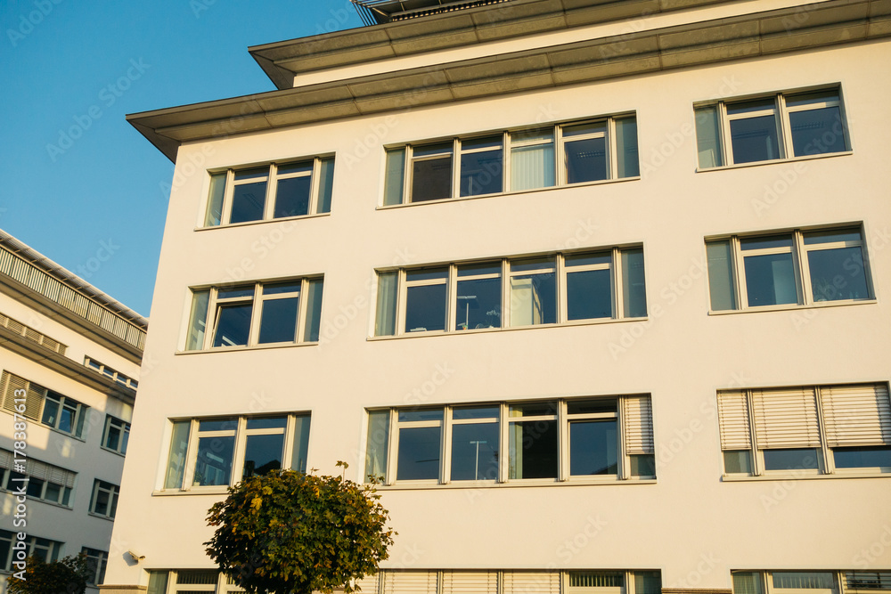detailed view of typical office facade