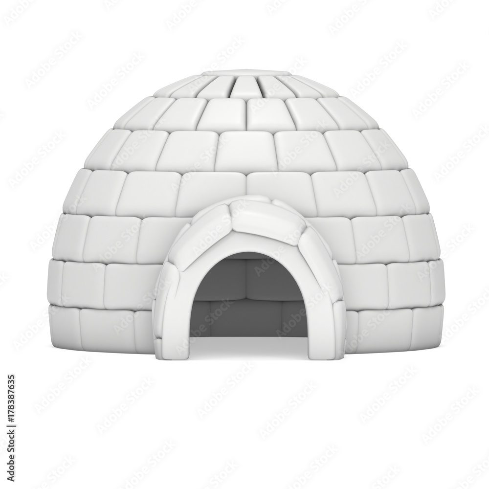 Trappers Cabin Sketch Igloo Icehouse Snowhouse Yurt Eskimo Stock