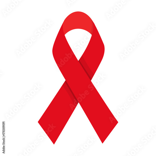 AIDS awareness ribbon. Vector illustration