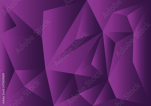 Purple polygonal background, vector illustration, abstract texture, wallpaper, cover, Business flyer template, book layout, advertisement, print media
