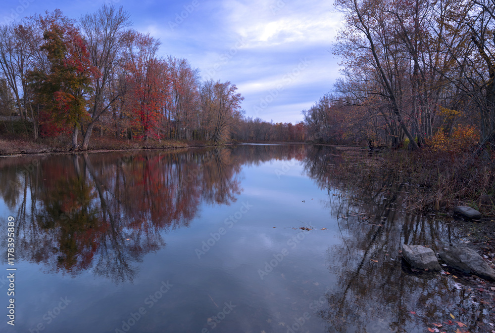 Early Morning River Landscape Background Waterscape Ontario Early Morning River Landscape Background Waterscape Ontario