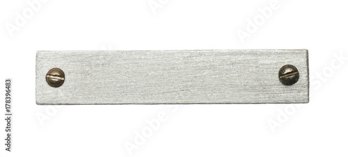 rectangular metal plate/ rectangular metal plate isolated on white background