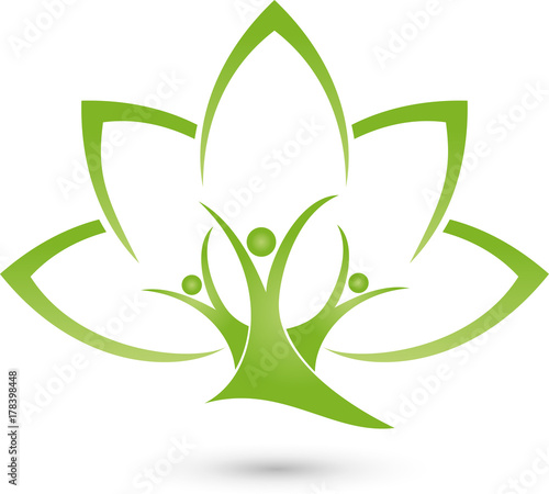 Baum, Pflanze, Blätter, Menschen, Heilpraktiker, Logo