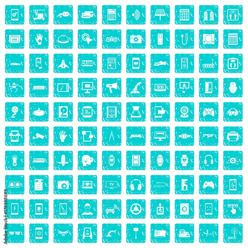 100 adjustment icons set grunge blue 100 adjustment icons set grunge blue