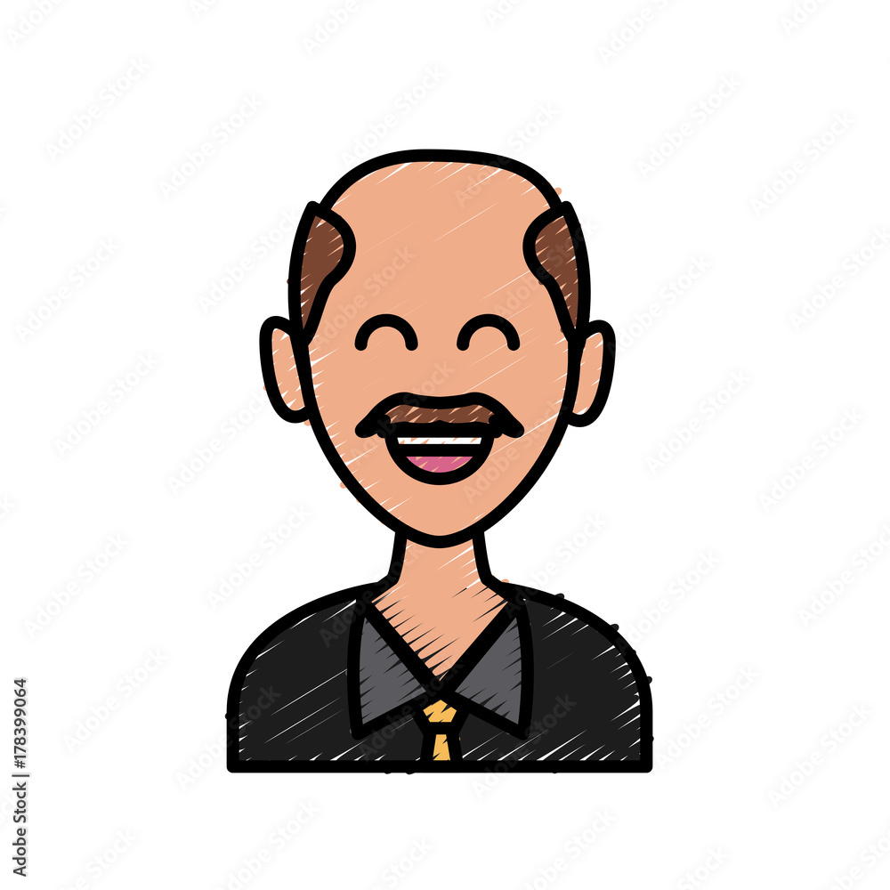 Businessman smiling cartoon icon vector illustration graphic design