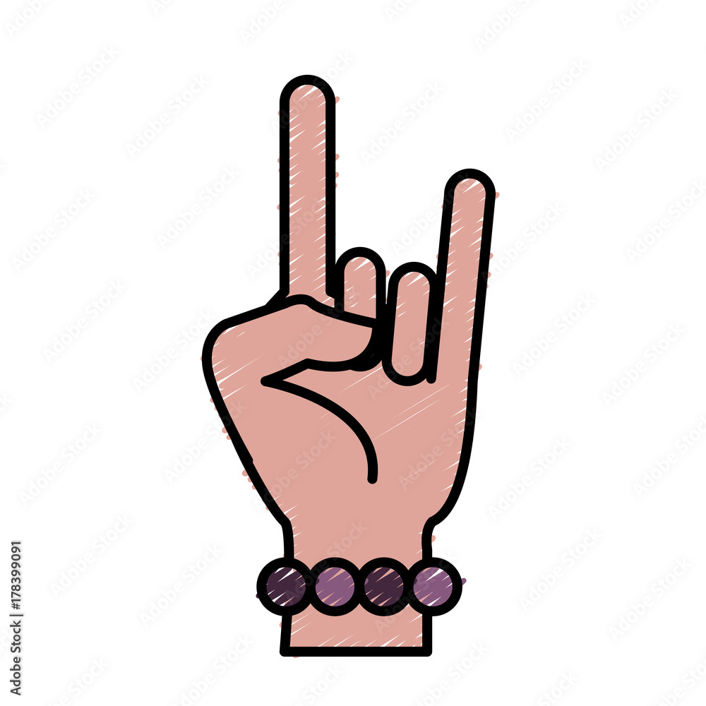 Rock and roll hand symbol icon vector illustration graphic design Rock and roll hand symbol icon vector illustration graphic design