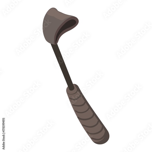 Jockey stick icon, isometric style