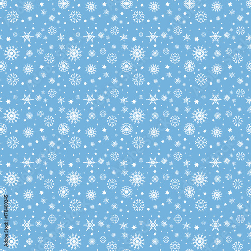 Snowflakes. Blue Collage