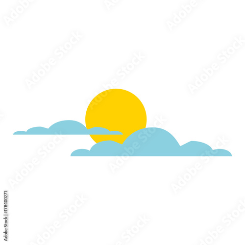 cloud sky silhouette with sun