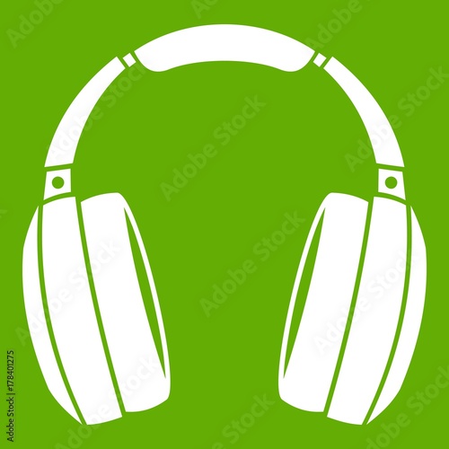 Headphones icon green