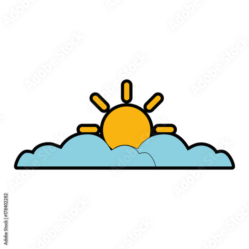 cloud sky silhouette with sun