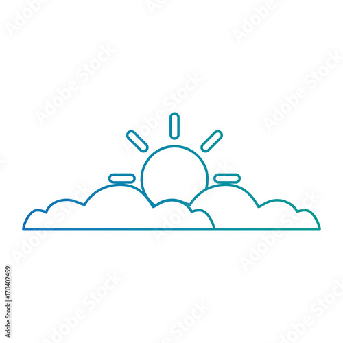 cloud sky silhouette with sun