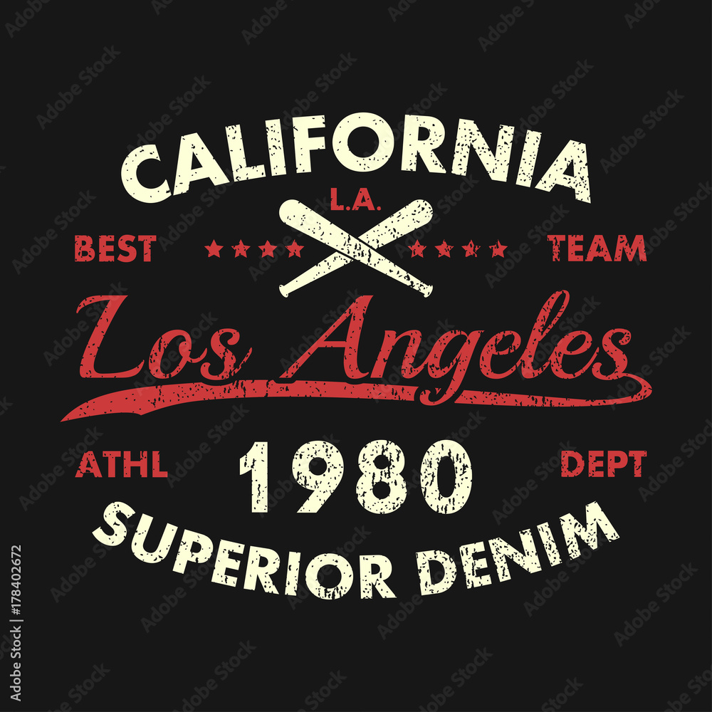  LOS ANGELES, LA T-Shirt Design T-Shirt : Clothing