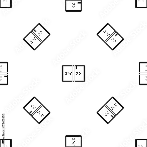 Braille pattern seamless black