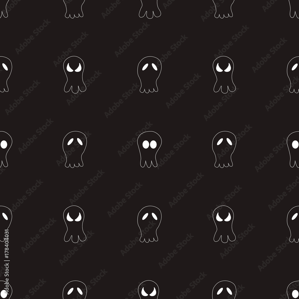 Seamless pattern with ghosts. Seamless pattern with ghosts.