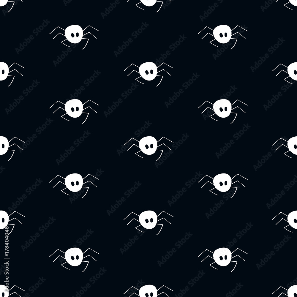 Seamless pattern with spiders. Seamless pattern with spiders.