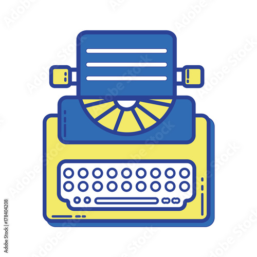 retro typewriter equipment with business document